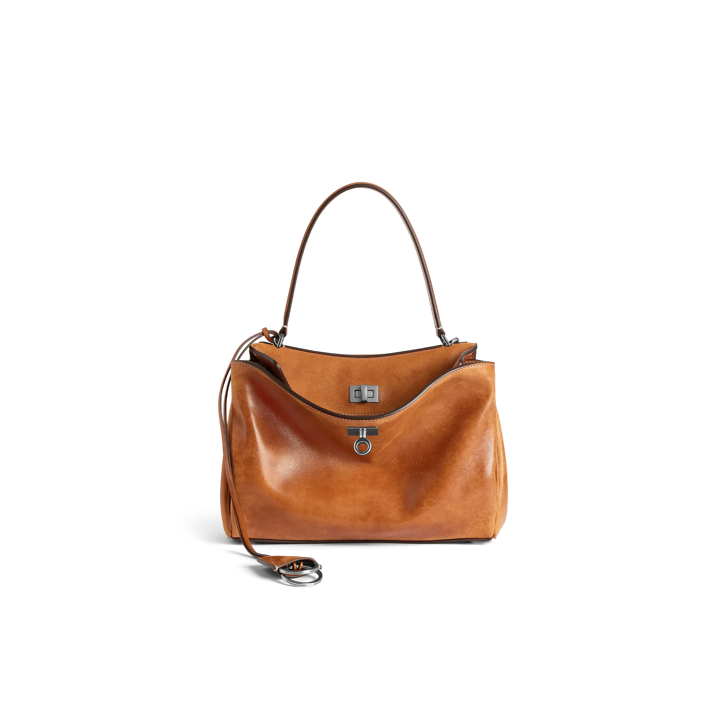 Ba*len*cia*ga women''s rodeo handbag small in tan cowboy 7897792abp72753 (27*20*10cm)